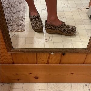 Dansko Leopard Print Mules